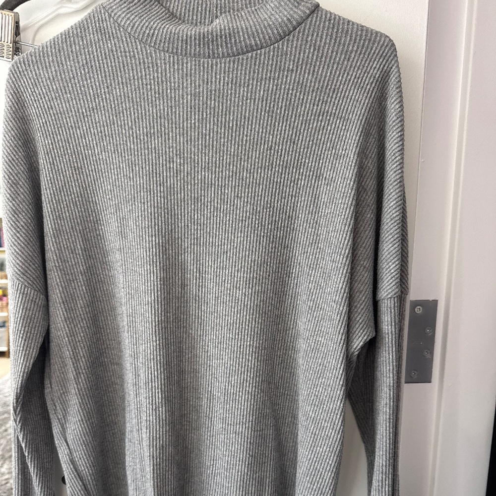 Gray sweater cowl neck size M